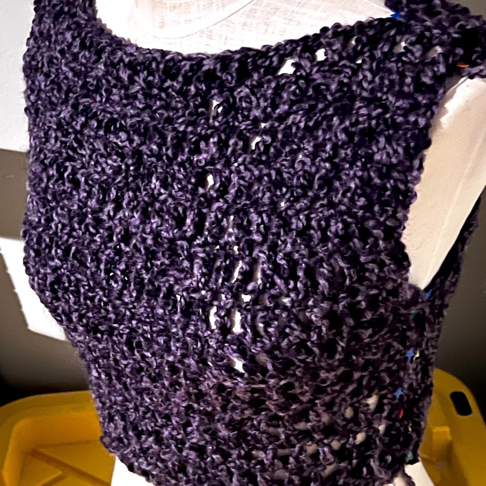 COPY - Purple crocheted crop top size small to medium